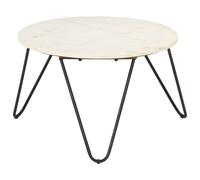 Coffee Table Brown Real Stone with Marble Home 40cm/65cm Multi Colours vidaXL