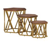 vidaXL Coffee Tables Brown 55 x 55 x 50 cm Solid Mango Wood