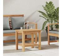 Coffee Table Brown Solid Teak Wood 50x35x45cm Outdoor Storage Minimal for Patio