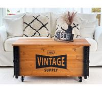 Coffee Table Chest Living Room Table Sofa Solid Wood Vintage Shabby Loft