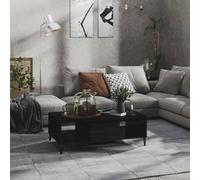 vidaXL Coffee Table High Gloss Black Chipboard Couch End Living Room Table