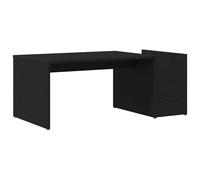 Vidaxl Coffee Table Black Oak Wood 90X45X35 Durable Coffee Table, Black