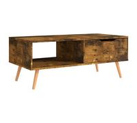 Vidaxl Coffee Table Smoked Oak 100X49.5X43 Cm Engineered Wood, Brown