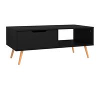 vidaXL Coffee Table Black Engineered Wood Living Room Tea Accent Sofa Table