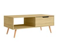 Vidaxl Coffee Table Sonoma Oak 100X49.5X43 Cm Engineered Wood, Brown