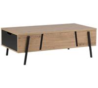 Beliani Coffee Table Blackpool Brown/ Black With Storage