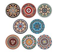 Coffee Table Coasters for Wine Glasses - Wooden Coasters | Portable Table Heat Protection for Kitchen Decoration for Housemates Colleagues Lovers