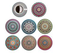 Coffee Table Coasters for Wine Glasses - Wooden Coasters | Portable Table Heat Protection for Kitchen Decoration for Housemates Colleagues Lovers