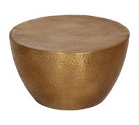 vidaXL Coffee Table Hammered Aluminium Ø 50x30 cm Brass