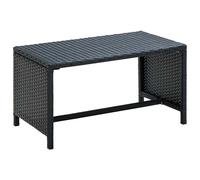 vidaXL Coffee Table Black Poly Rattan Outdoor Garden Patio Table Furniture
