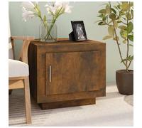 Coffee table Compact smoked oak engineered wood 51x50x45 cm living room style