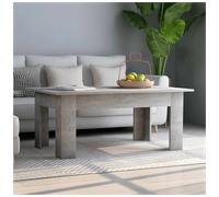 Coffee Table Concrete Grey 100x60x42cm Engineered Wood Minimalist Low for Living