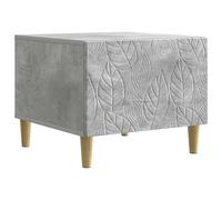 Coffee Table Concrete Grey 50x49x40cm Engineered Wood One Drawer Eucalyptus Legs