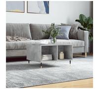 Coffee Table Concrete Grey 60x50x36.5cm Engineered Wood 4 Compartment Metal Legs