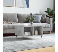 Coffee Table Concrete Grey 60x50x36.5cm Engineered Wood Top Sturdy Metal Legs