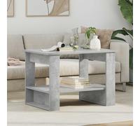 Coffee table Concrete grey 72x50x50cm Engineered wood Rectangular Shelf Modern