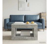 Coffee Table Concrete Grey 80.5x50x50cm Moisture-Resistant Indoor Compact Sturdy