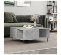 Coffee Table Concrete Grey 80x80x36.5cm Engineered Wood Urban with Storage Shelf