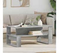Coffee Table Concrete Grey 90x50x40 cm Engineered Wood 1 Shelf Modern Low Indoor