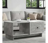 Coffee Table Concrete Grey 90x50x40 cm. Engineered Wood Vintage Storage Drawers