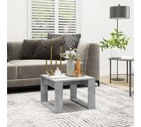 Coffee Table Concrete Grey Eng Wood 50x50x35 cm Modern Low Profile Chic Minimal