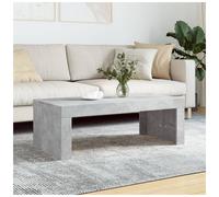 Coffee Table Concrete Grey Engineered Wood 102x50x36 cm Modern Rectangular Slim