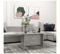 Coffee Table Concrete Grey Engineered Wood 103.5x60x40 cm Rustic Rectangular Top