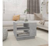 Coffee Table Concrete Grey Engineered Wood 55x55x43cm Shelf Modern Low SturdyTop