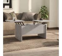Coffee Table Concrete Grey Engineered Wood 80x50x42.5 cm Compact Industrial-Chic