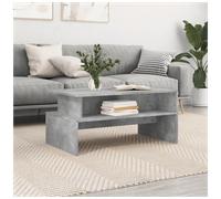 Coffee Table Concrete Grey Engineered Wood 90x55x42.5cm Modern Rectangular shelf