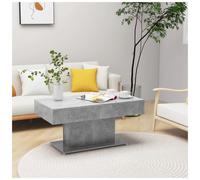 Coffee Table Concrete Grey Engineered Wood 96x50x45 cm Modern Minimal Sleek Plus