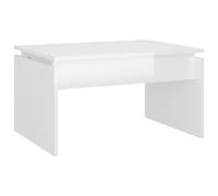 vidaXL Coffee Table Couch Side Centre Table High Gloss White Engineered Wood