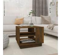 vidaXL Coffee Table Smoked Oak 55x55x43 cm Engineered Wood