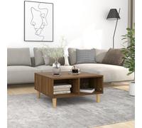 Vidaxl Coffee Table Brown Oak 60X60X30 Cm Engineered Wood