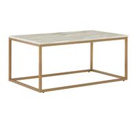 Coffee Table MDF Marble Effect Gold DELANO