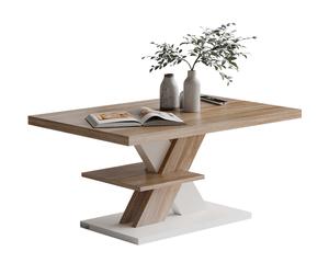 Coffee table Detroit white/sonoma oak 90x60x45cm