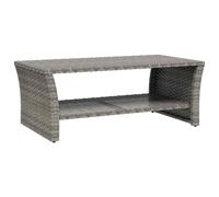 (grey) vidaXL Coffee Table Dining Table Sofa Centre Side Tea End Table Poly Rattan