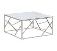 Coffee Table End Table Sofa Table Stainless Steel and Tempered Glass vidaXL