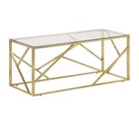 Coffee Table End Table Sofa Table Stainless Steel and Tempered Glass vidaXL