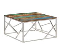 Coffee Table End Table Sofa Table Stainless Steel and Tempered Glass vidaXL