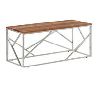 Coffee Table End Table Sofa Table Stainless Steel and Tempered Glass vidaXL