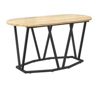 Coffee Table Engineered Wood and Metal Living Room Oval Modern Textured vidaXL