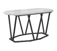 Coffee Table Engineered Wood and Metal Living Room Oval Modern Textured vidaXL