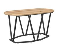 Coffee Table Engineered Wood and Metal Living Room Oval Modern Textured vidaXL