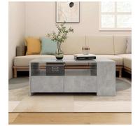Coffee Table Engineered Wood Concrete Grey 102x55x42 cm Compact Modern Indoor TV