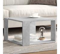 Coffee Table Engineered Wood Concrete Grey 51.5 x 51.5 x 30 cm Square StorageTop