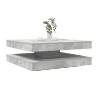 vidaXL Coffee Table 360-Degree Rotatable Concrete Grey 90x90x34.5 cm, Grey