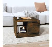 vidaXL Coffee Table Smoked Oak 50x50x36 cm Engineered Wood UK NEW
