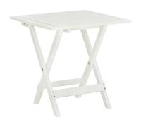 Coffee Table Foldable Acacia Wood White 46x46x47cm Indoor Outdoor Side Compact