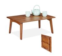Coffee Table Folding Living Room Side Sofa Couch Storage Bamboo 25x60x40cm Brown